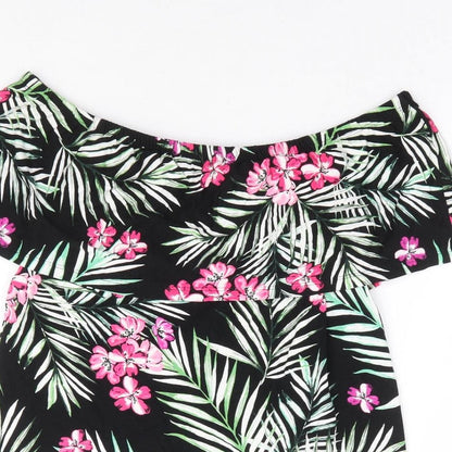 Womens UK Size 10 Peacocks Black Basic Blouse