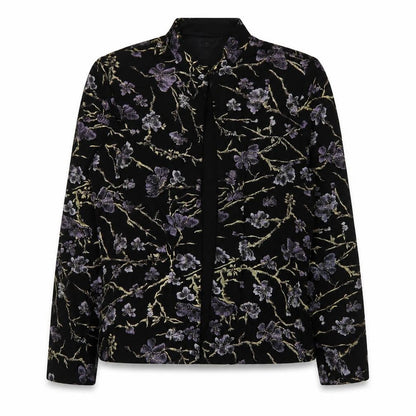 Xscape Womens Black Floral Jacket Size L Hook & Eye