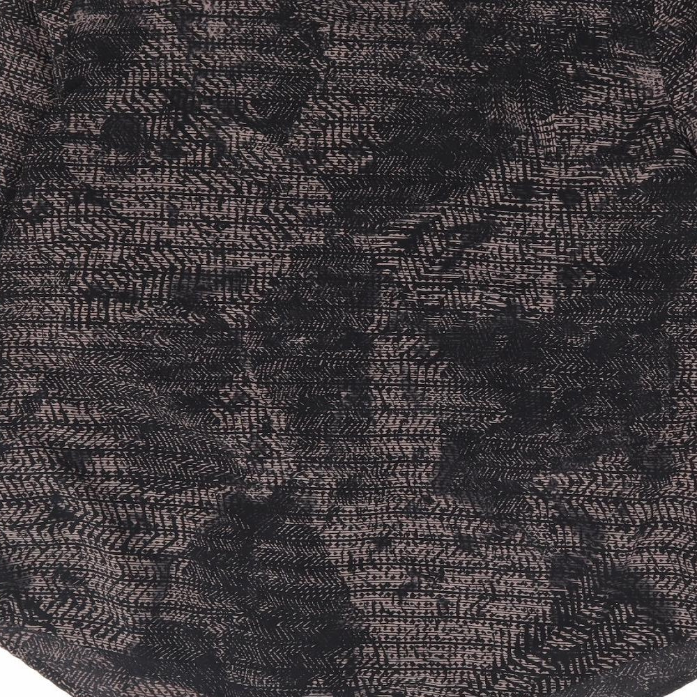 Fenn Wright Studio Womens Brown Geometric Polyester Basic Blouse Size 14 Round Neck
