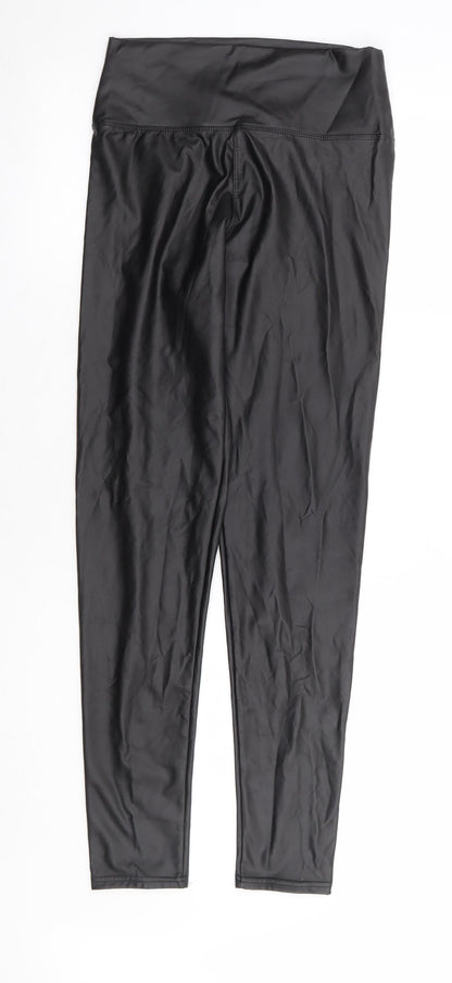 Womens UK Size L Preworn Regular Fit  Black Trousers
