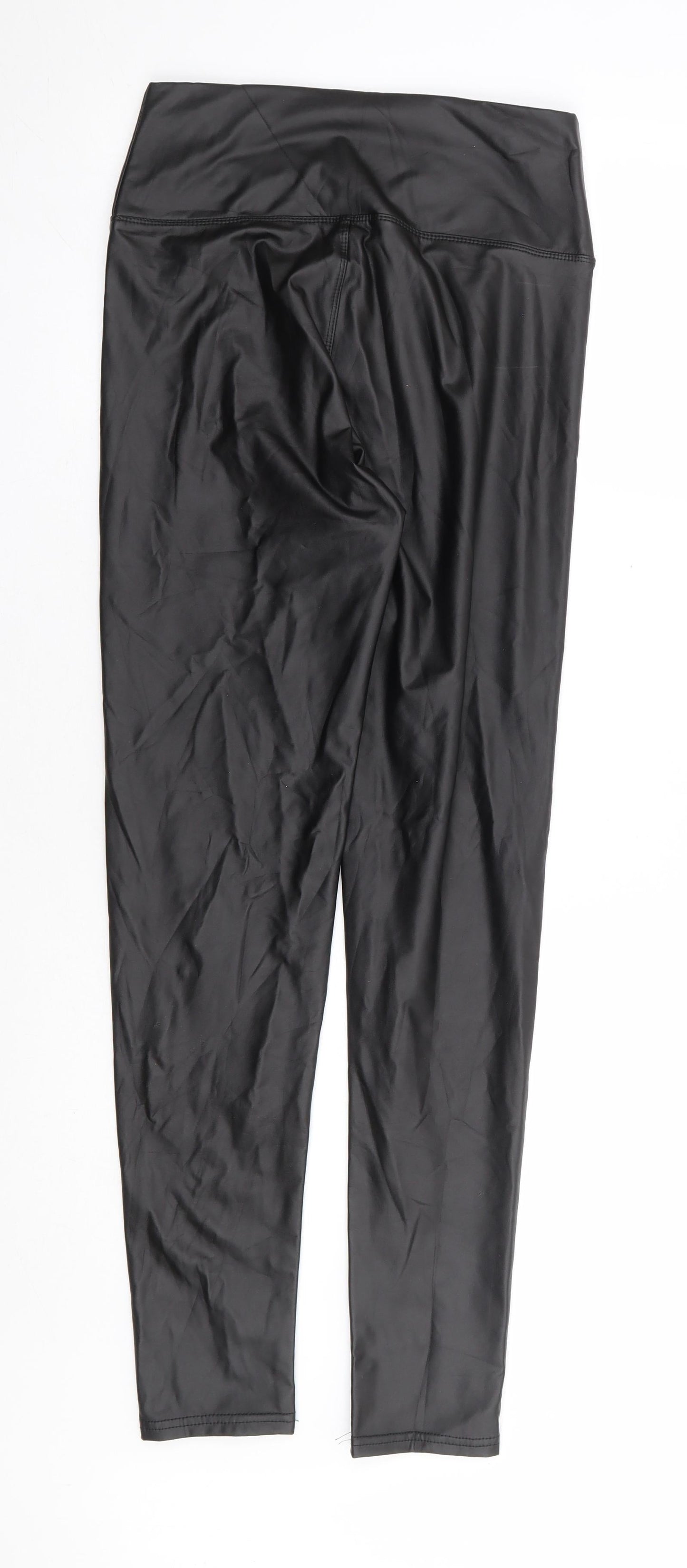 Womens UK Size L Preworn Regular Fit  Black Trousers