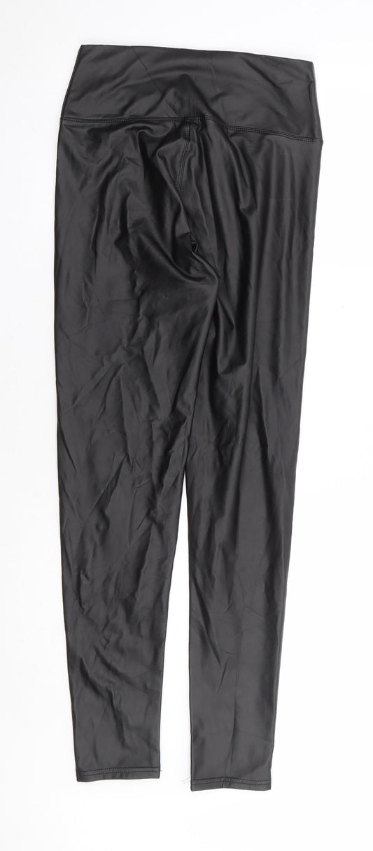 Womens UK Size L Preworn Regular Fit  Black Trousers