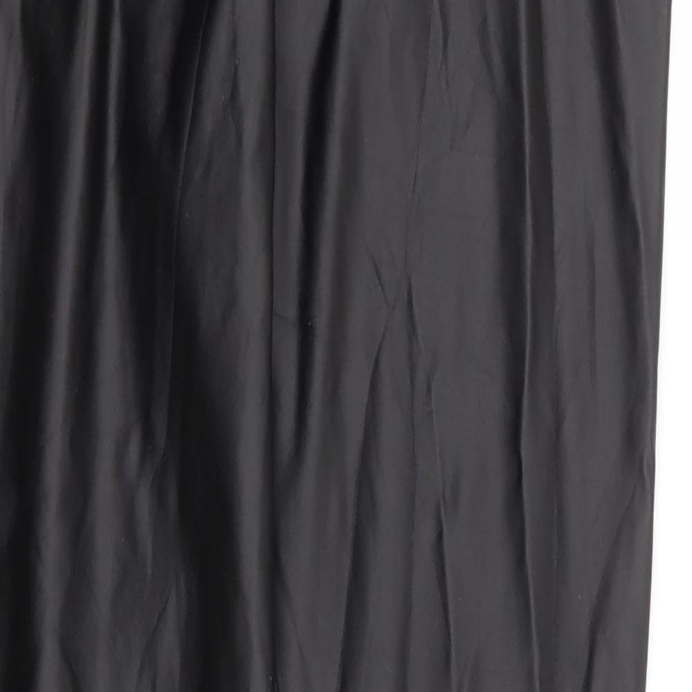Womens UK Size L Preworn Regular Fit  Black Trousers