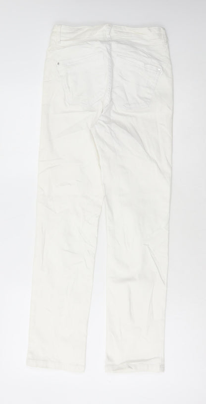 Womens UK Size 8 Marks and Spencer Regular Fit Skinny White Jeans