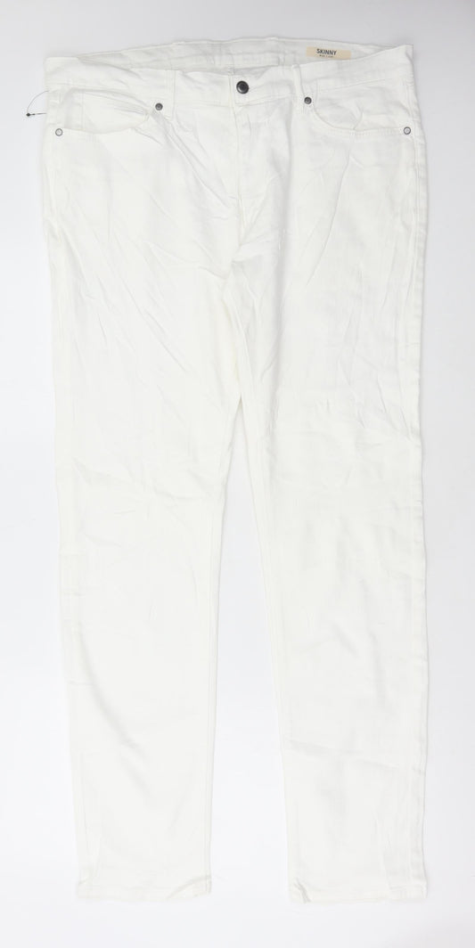 Womens UK Size 38 in Marks and Spencer Regular Fit Straight White Jeans