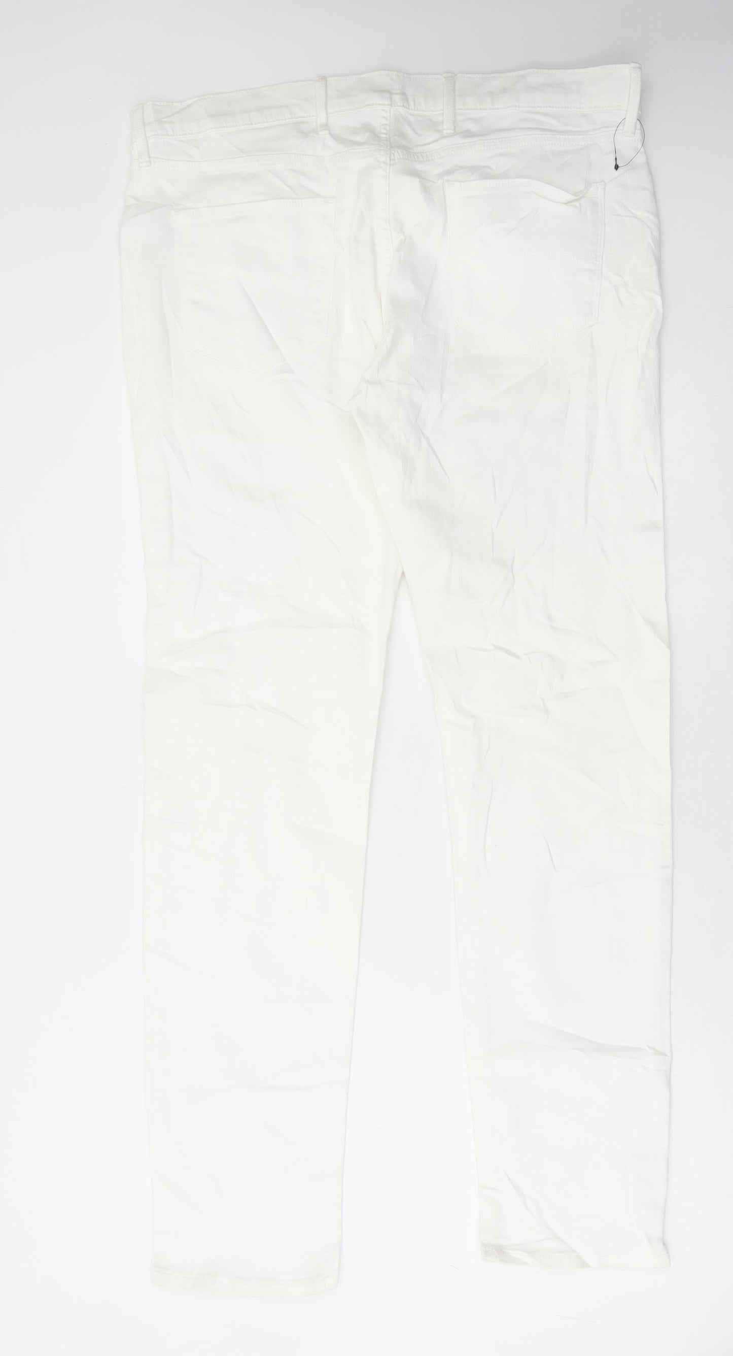 Womens UK Size 38 in Marks and Spencer Regular Fit Straight White Jeans