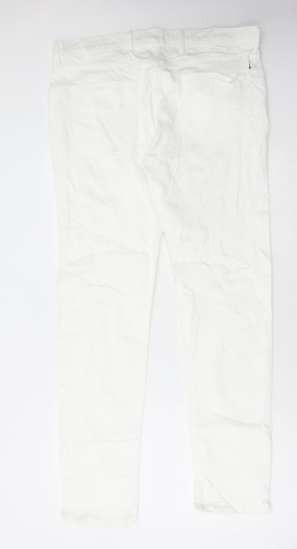 Womens UK Size 38 in Marks and Spencer Regular Fit Straight White Jeans