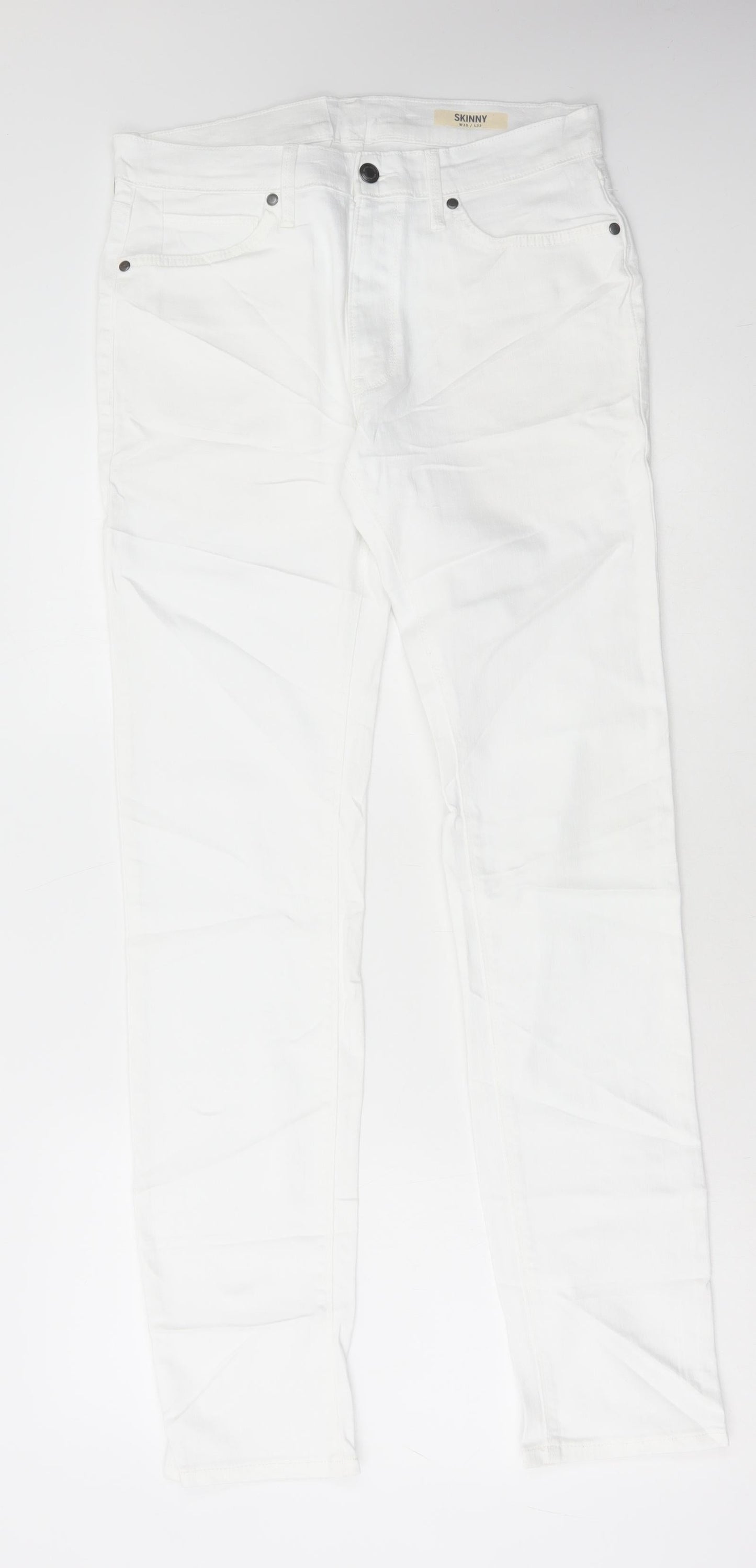 Womens UK Size 30 in Marks and Spencer Regular Fit Skinny White Jeans