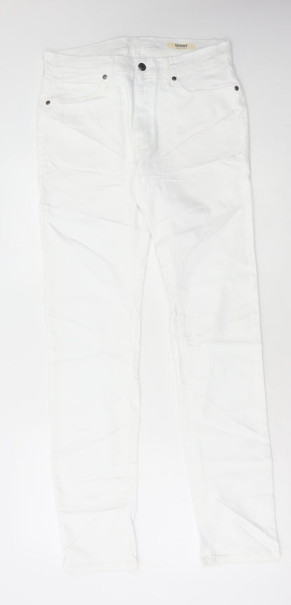 Womens UK Size 30 in Marks and Spencer Regular Fit Skinny White Jeans