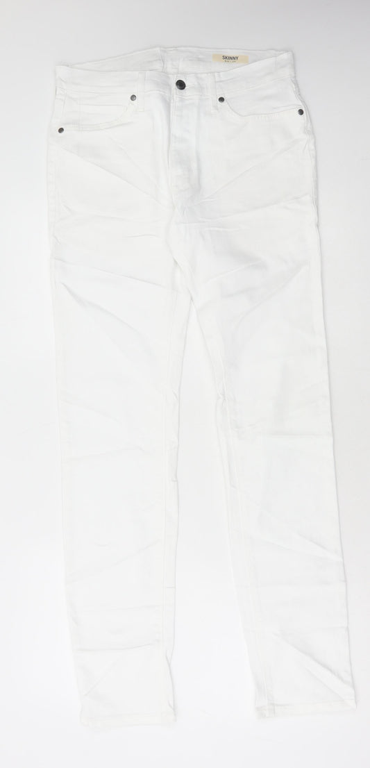 Womens UK Size 30 in Marks and Spencer Regular Fit Skinny White Jeans