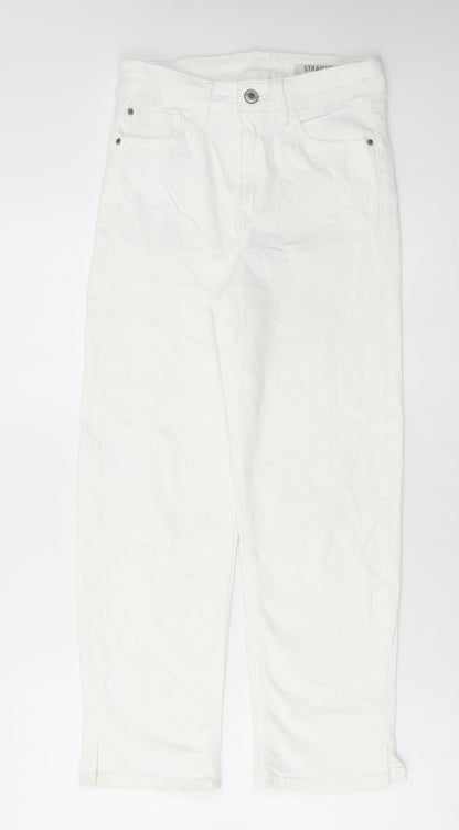 Womens UK Size 8 Marks and Spencer Regular Fit Skinny White Jeans