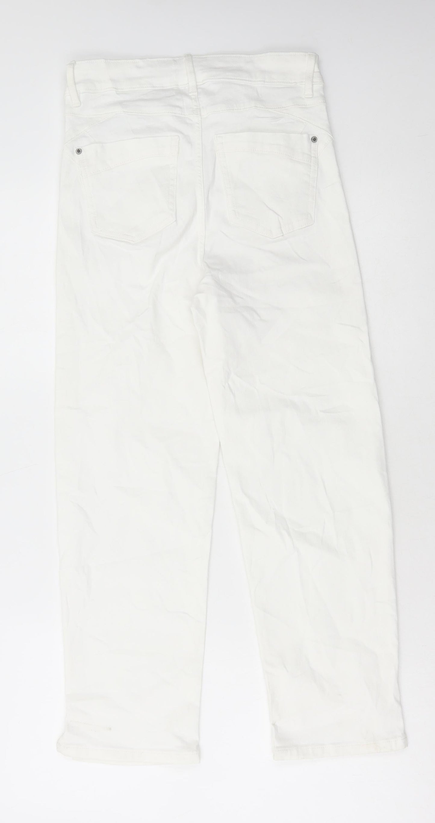 Womens UK Size 8 Marks and Spencer Regular Fit Skinny White Jeans