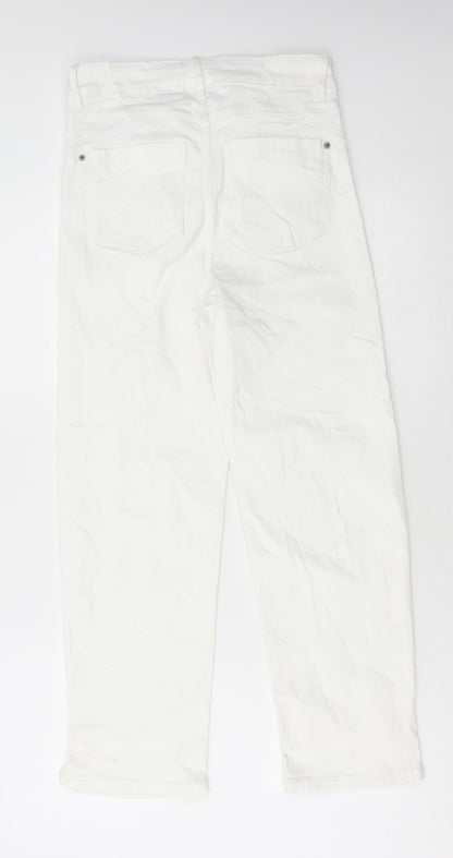 Womens UK Size 8 Marks and Spencer Regular Fit Skinny White Jeans