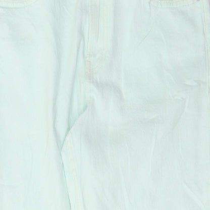 Womens UK Size 12 Marks and Spencer Regular Fit Straight Green Jeans