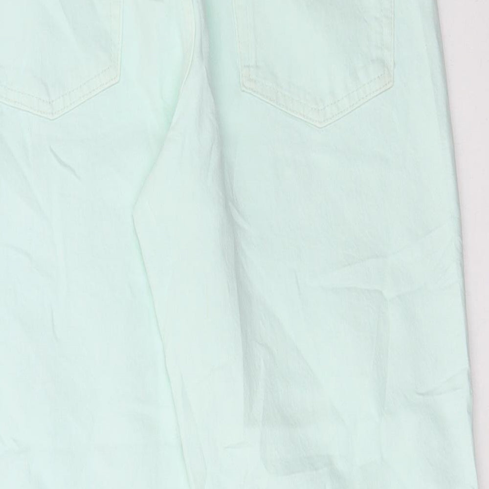 Womens UK Size 12 Marks and Spencer Regular Fit Straight Green Jeans