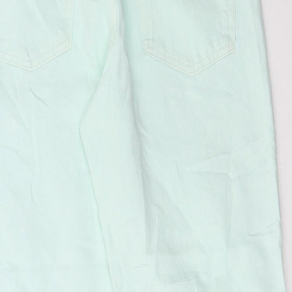 Womens UK Size 12 Marks and Spencer Regular Fit Straight Green Jeans
