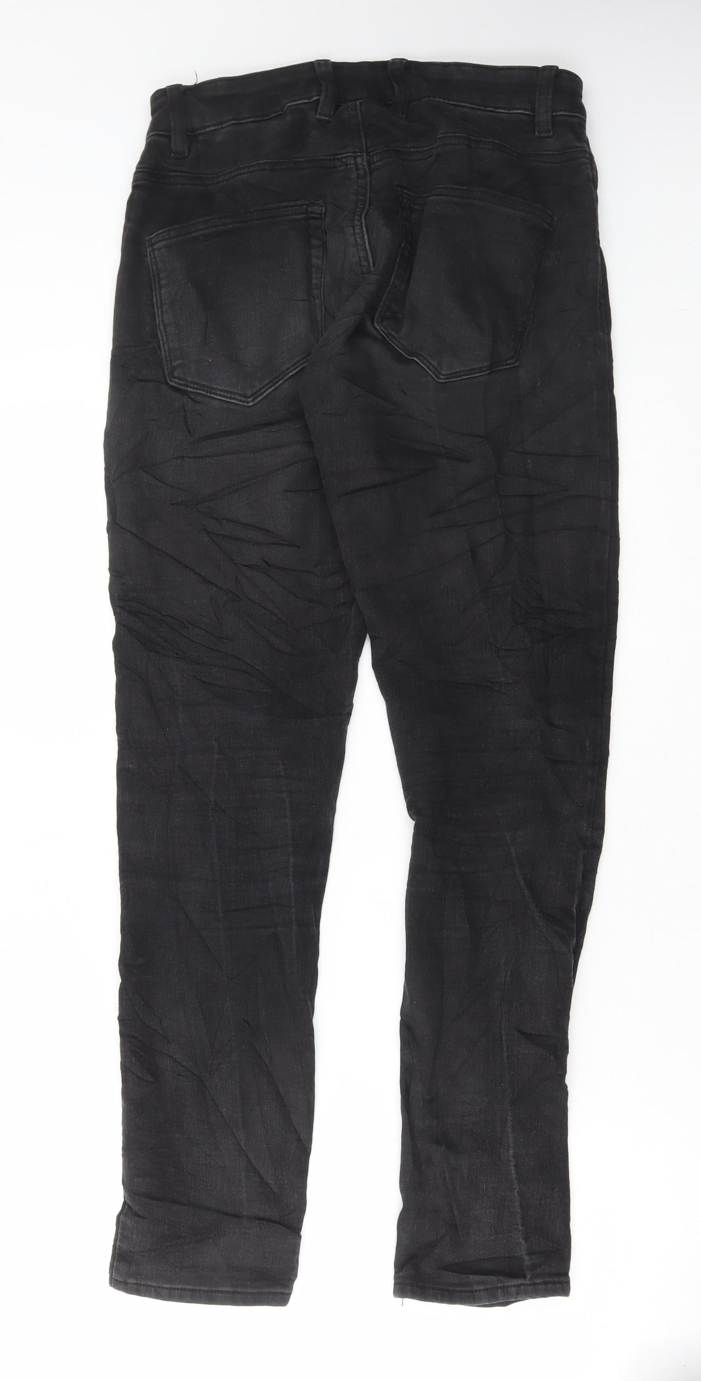 NEXT Womens Black Cotton Skinny Jeans Size 32 in L30 in Regular Button