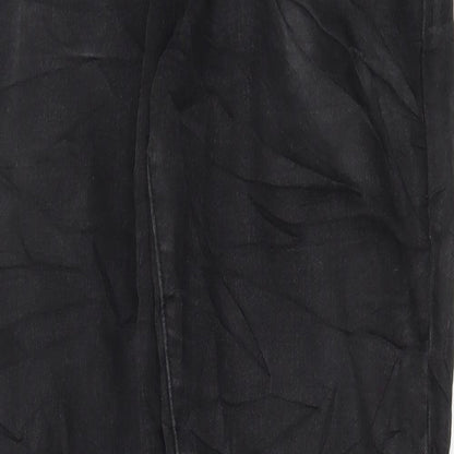 NEXT Womens Black Cotton Skinny Jeans Size 32 in L30 in Regular Button