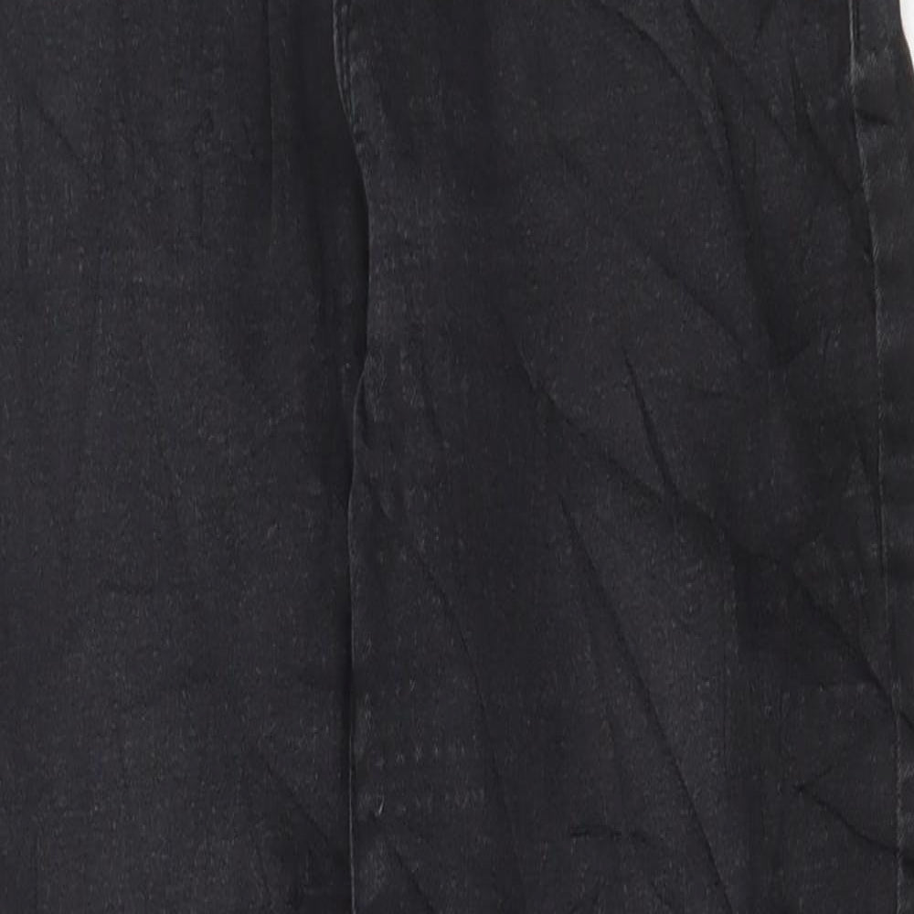 Denim & Co. Womens Black Cotton Skinny Jeans Size 12 L26 in Regular Button