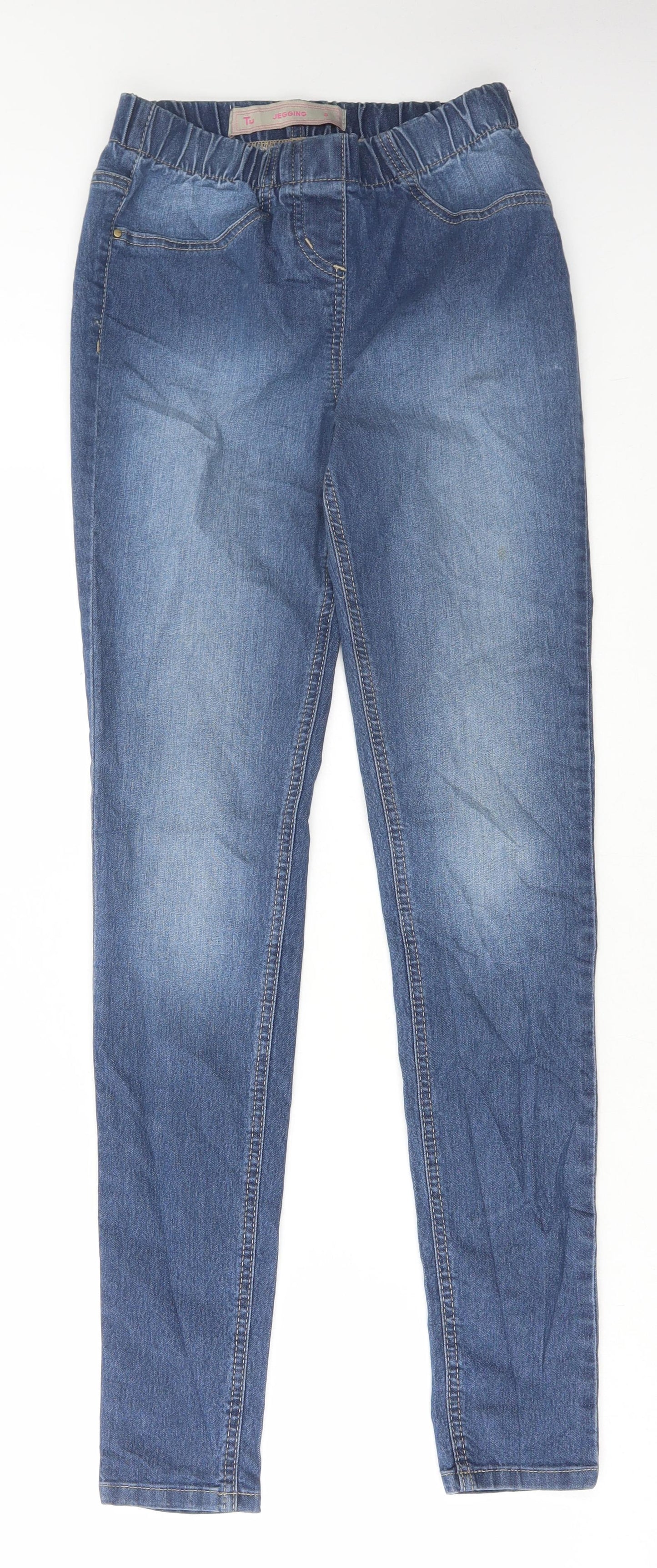 TU Womens Blue Cotton Jegging Jeans Size 8 L31 in Regular