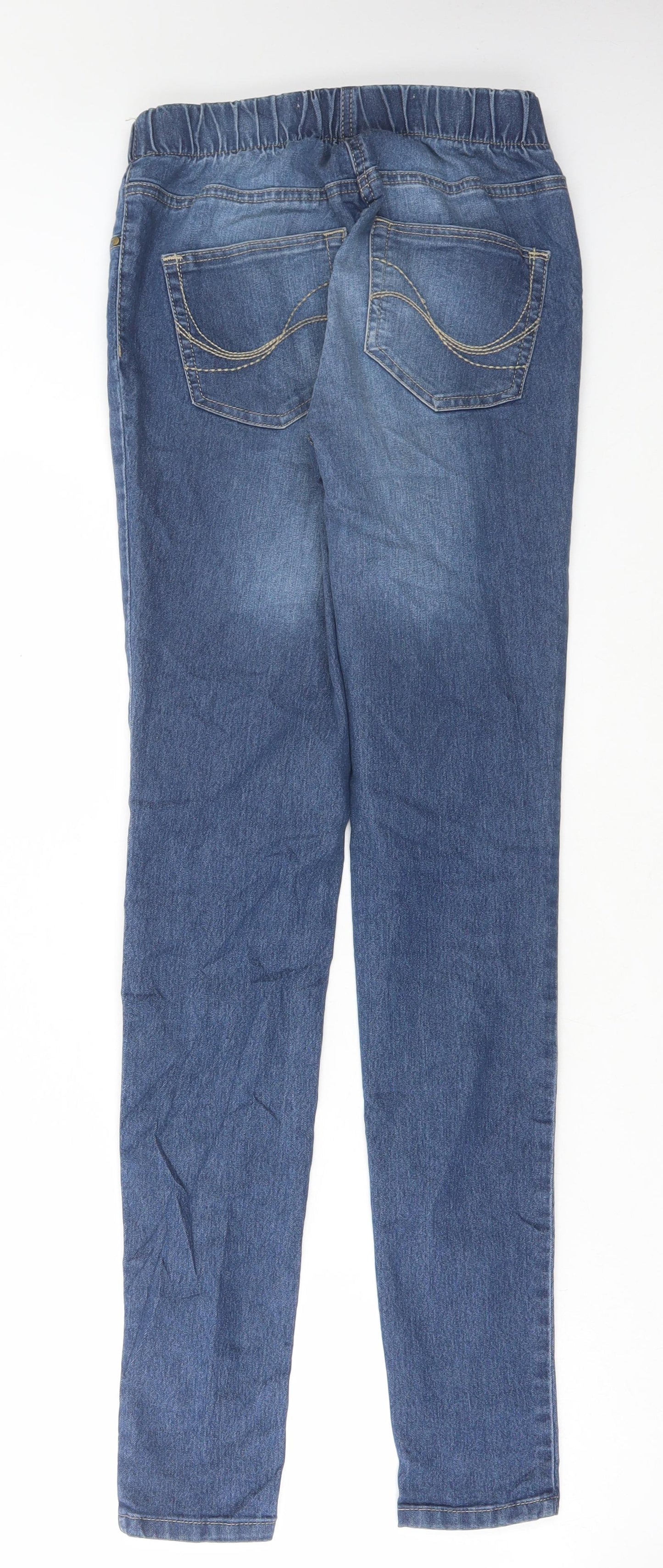 TU Womens Blue Cotton Jegging Jeans Size 8 L31 in Regular