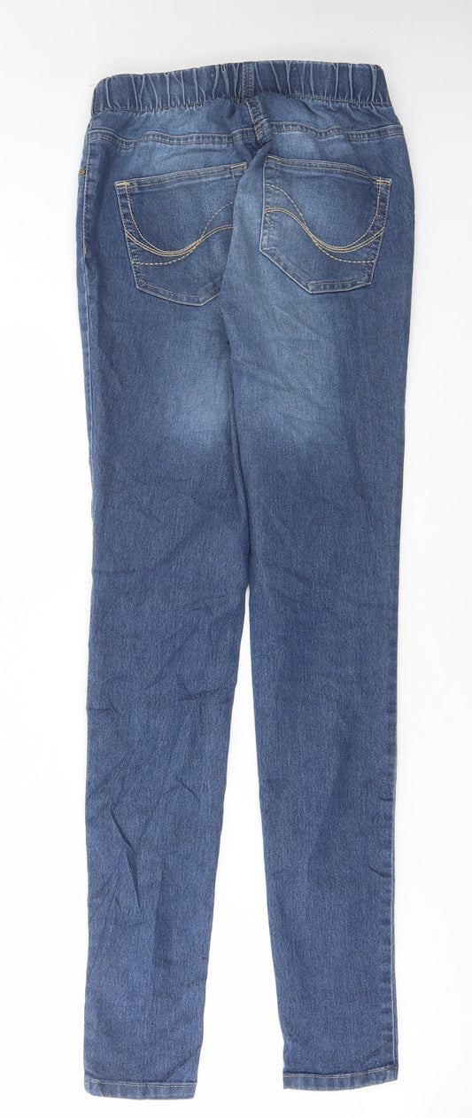 TU Womens Blue Cotton Jegging Jeans Size 8 L31 in Regular