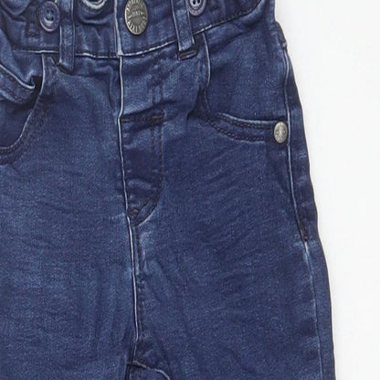 NEXT Boys Blue Cotton Jeans Size 12-18 Months Button