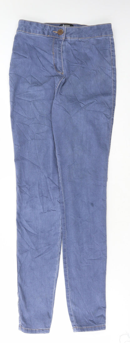 /Denim Womens Blue Cotton Skinny Jeans Size 10 L29 in Regular Button