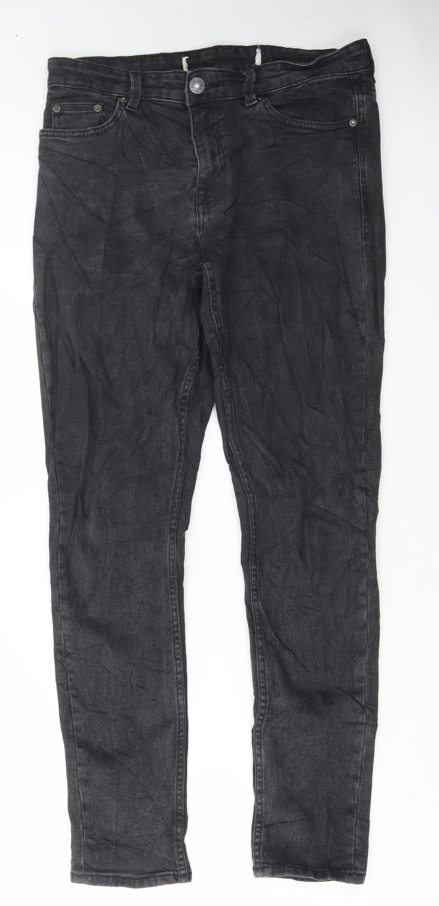 Womens UK Size 32 in Preworn Regular Fit Straight Black Jeans