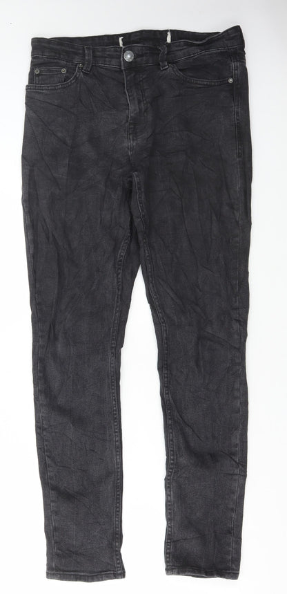 Womens UK Size 32 in Preworn Regular Fit Straight Black Jeans