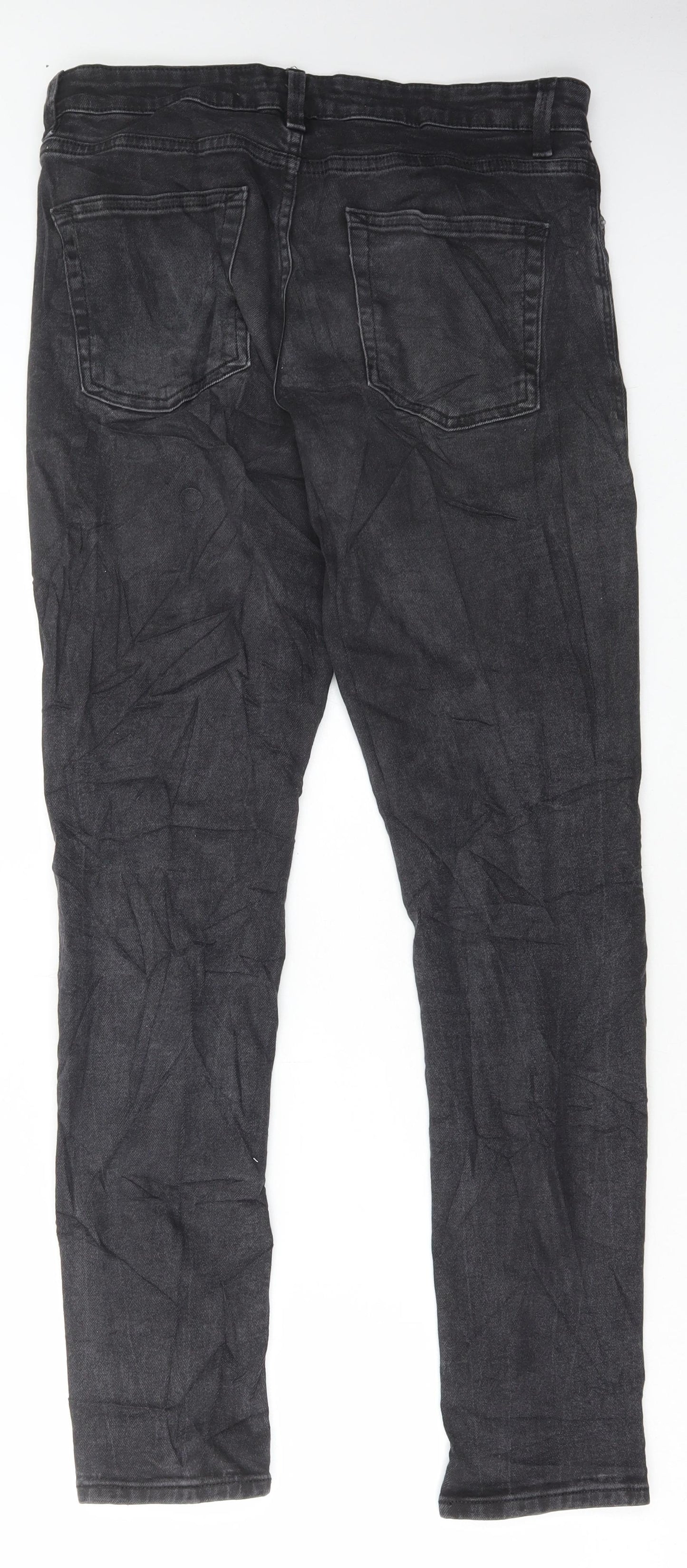 Womens UK Size 32 in Preworn Regular Fit Straight Black Jeans