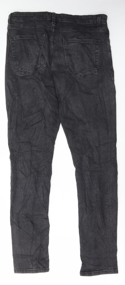Womens UK Size 32 in Preworn Regular Fit Straight Black Jeans