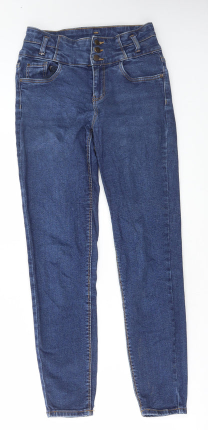 Womens UK Size 28 in Preworn Regular Fit Skinny Blue Jeans