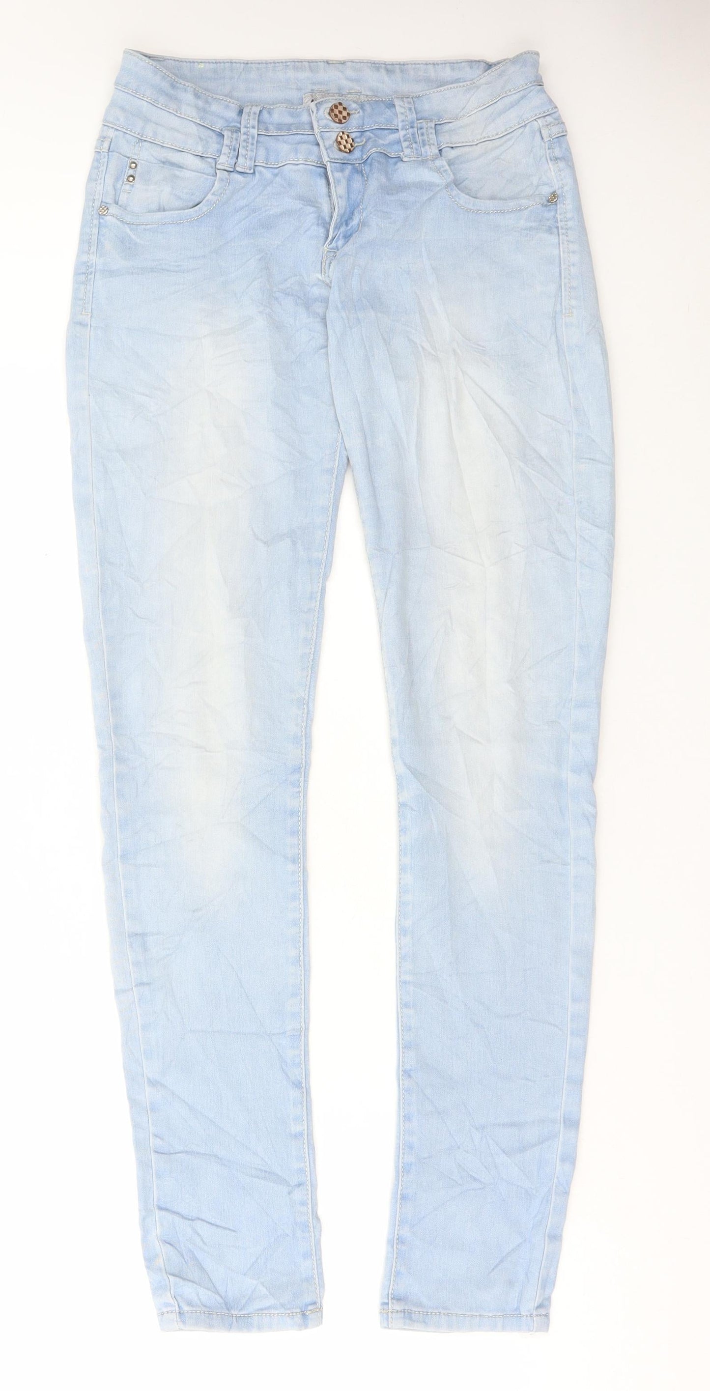 H. Twenty One Womens Blue Cotton Skinny Jeans Size 30 in L32 in Regular Button