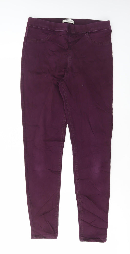 Womens UK Size 12 Marks and Spencer Regular Fit Skinny Purple Jeans