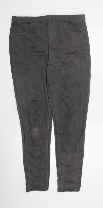Womens UK Size 14 Marks and Spencer Regular Fit Jegging Grey Trousers