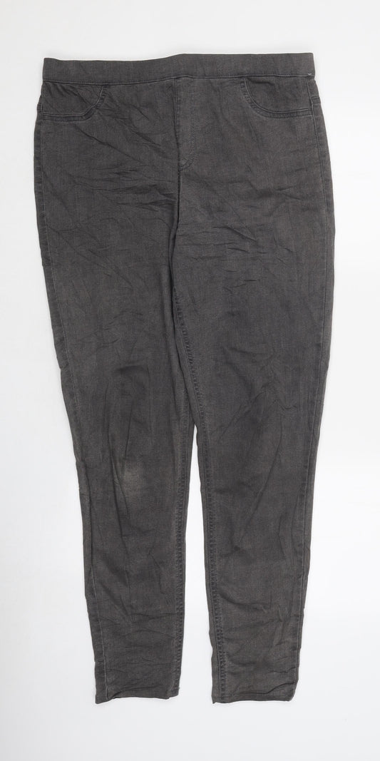 Womens UK Size 14 Marks and Spencer Regular Fit Jegging Grey Trousers