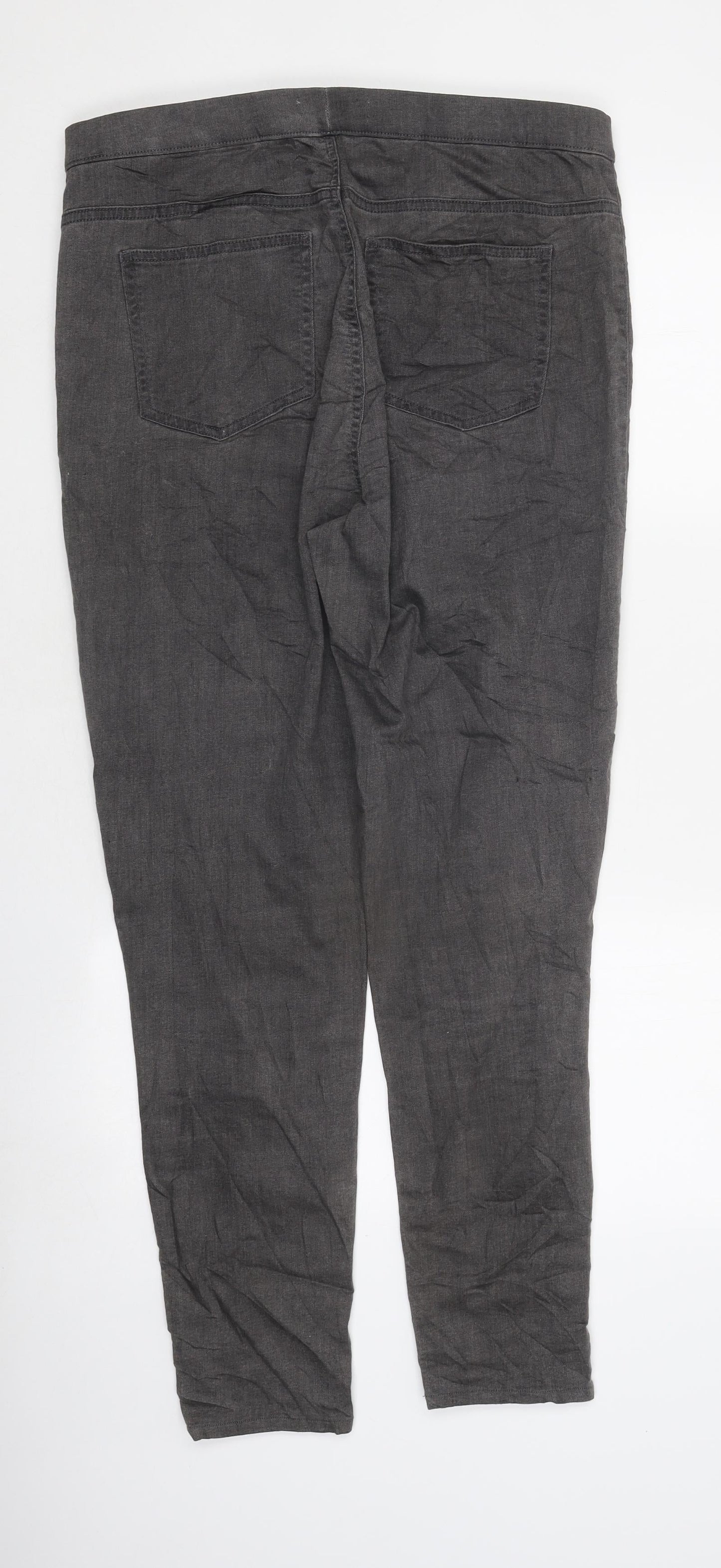 Womens UK Size 14 Marks and Spencer Regular Fit Jegging Grey Trousers