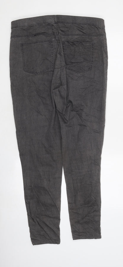 Womens UK Size 14 Marks and Spencer Regular Fit Jegging Grey Trousers