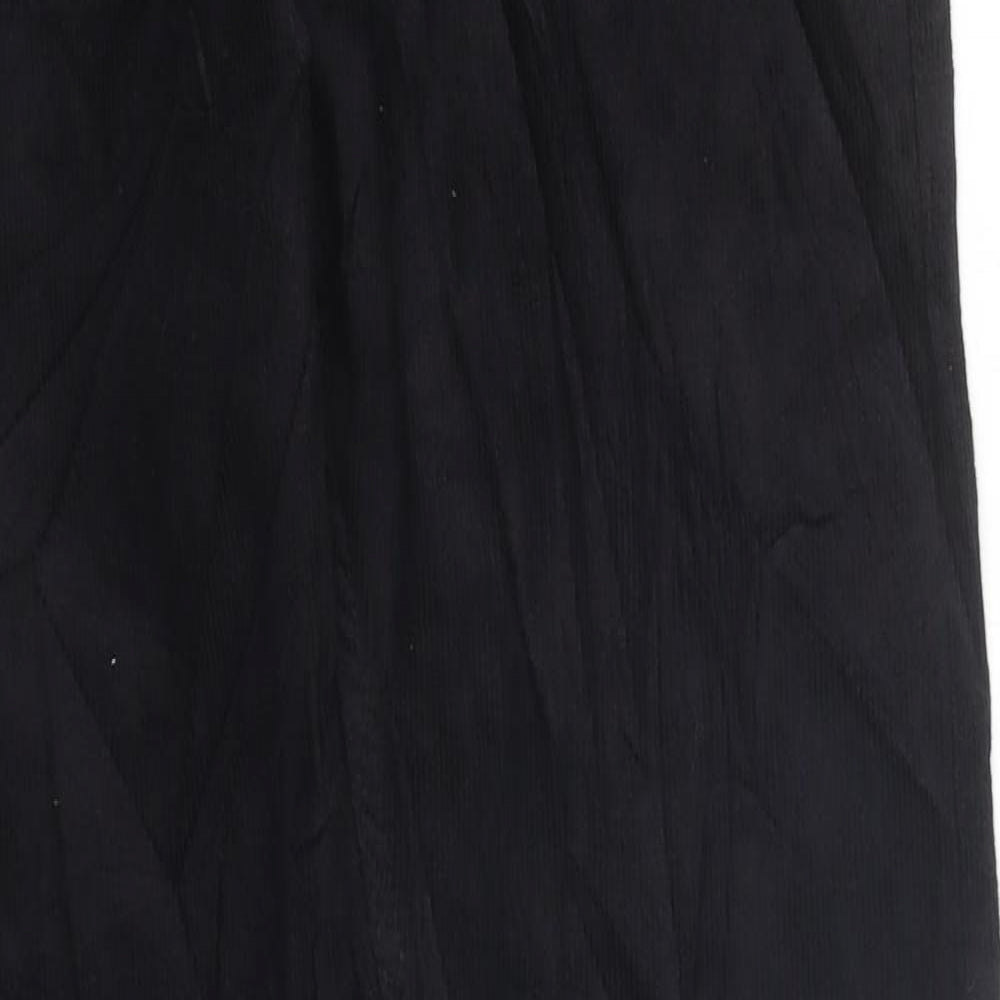 Marks and Spencer Mens Black Cotton Straight Jeans Size S L33 in Regular Zip