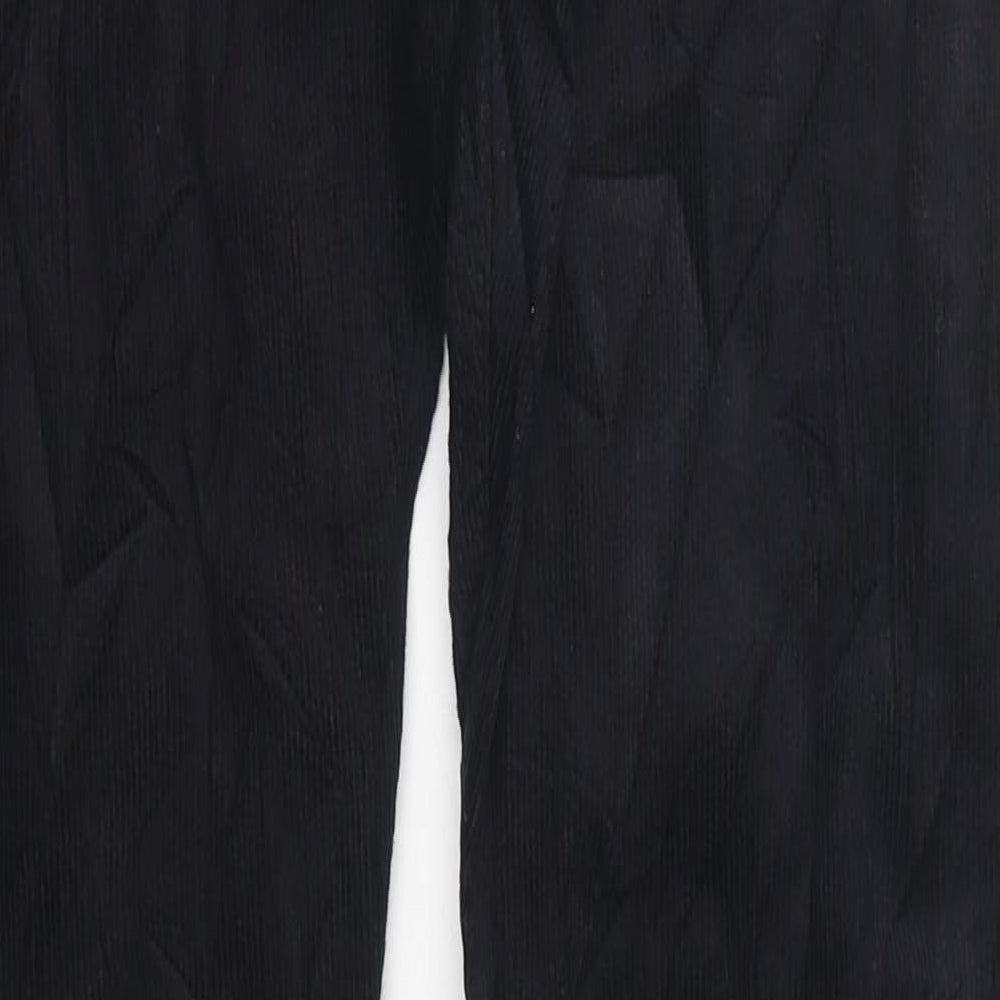 Marks and Spencer Mens Black Cotton Straight Jeans Size S L33 in Regular Zip