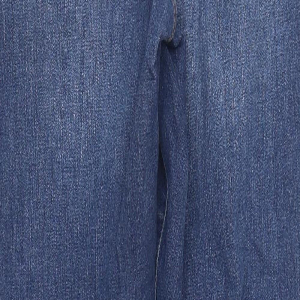 Womens UK Size M Preworn Regular Fit Straight Blue Jeans
