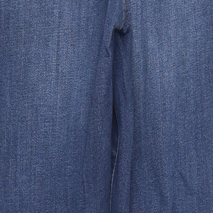 Womens UK Size M Preworn Regular Fit Straight Blue Jeans