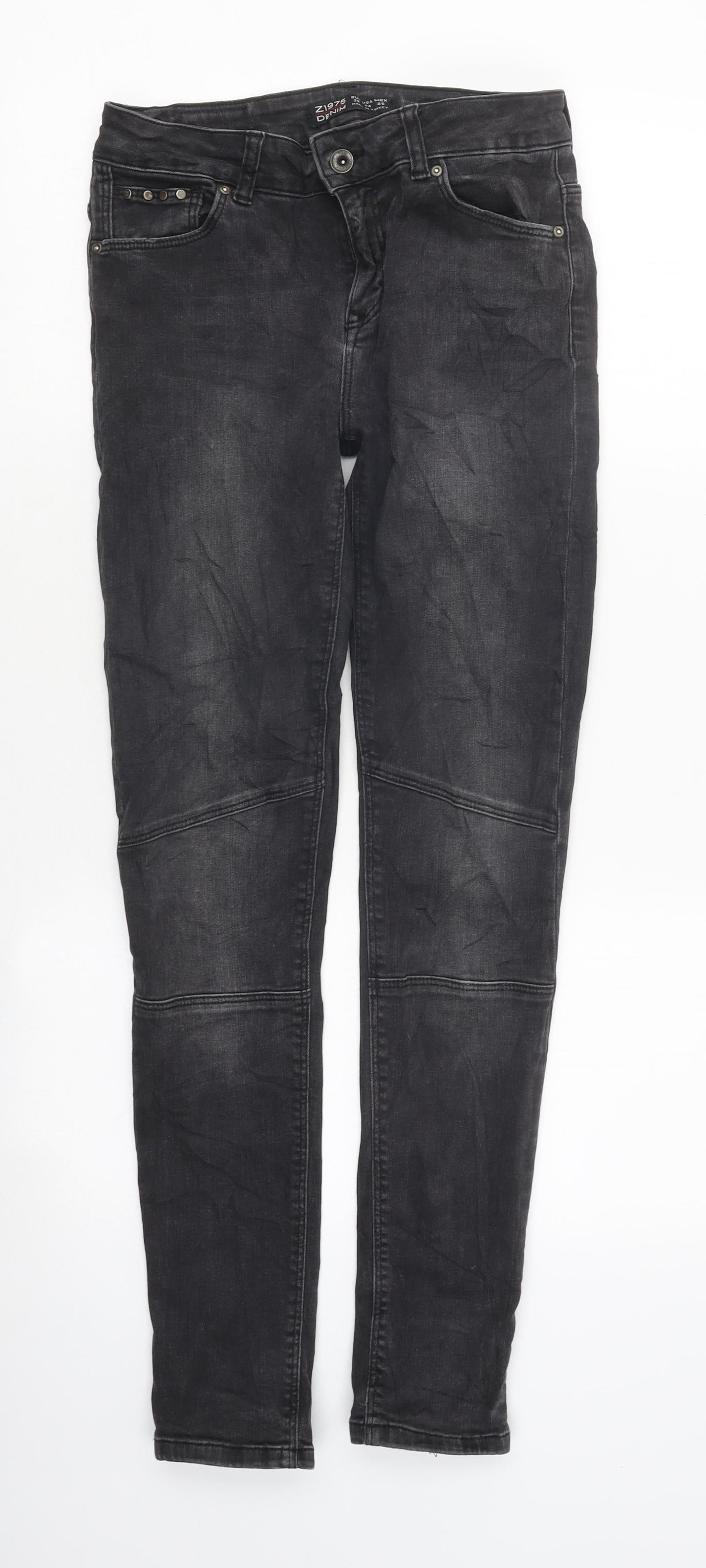 Z1976 Denim Womens Black Cotton Skinny Jeans Size 8 L34 in Regular Zip