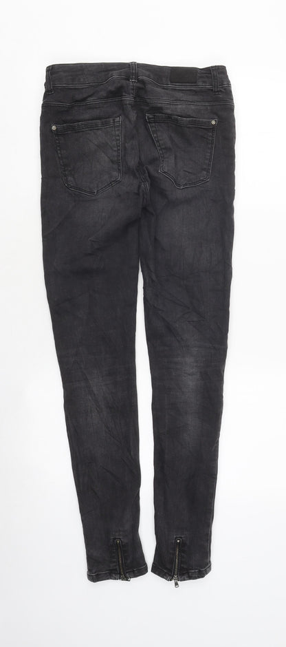 Z1976 Denim Womens Black Cotton Skinny Jeans Size 8 L34 in Regular Zip