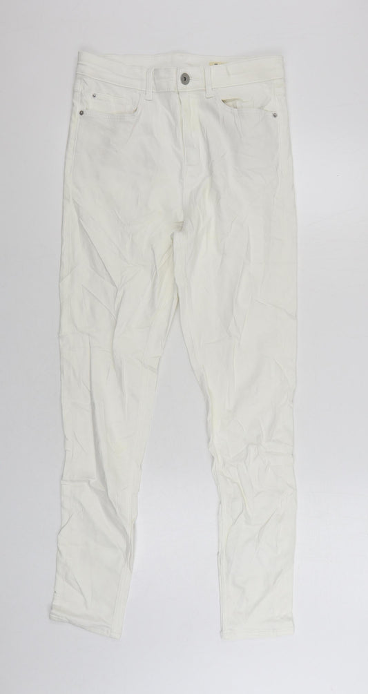 Womens UK Size 12 Marks and Spencer Regular Fit Skinny White Jeans
