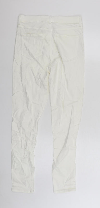 Womens UK Size 12 Marks and Spencer Regular Fit Skinny White Jeans