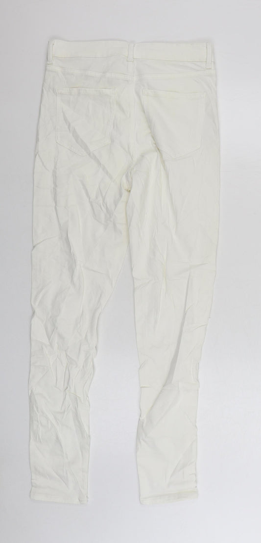 Womens UK Size 12 Marks and Spencer Regular Fit Skinny White Jeans