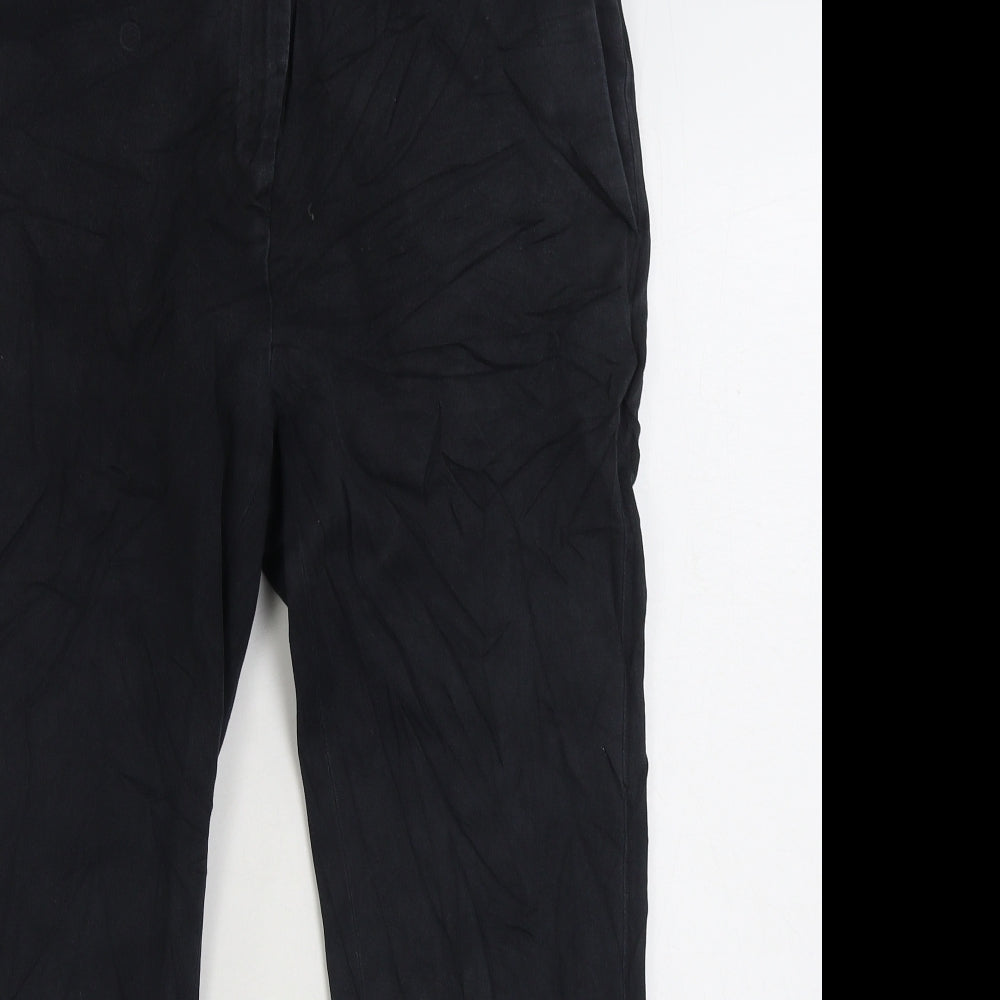 Stockholm Atelier Womens Black Cotton Straight Jeans Size 12 L25 in Regular Zip