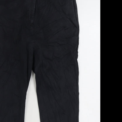 Stockholm Atelier Womens Black Cotton Straight Jeans Size 12 L25 in Regular Zip